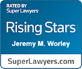Logo Recognizing The Injury and Disability Law Center's affiliation with Super Lawyers